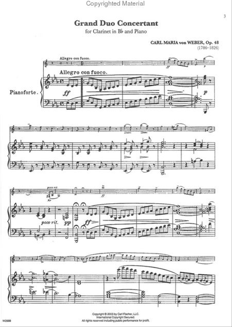 Grand Duo Concertant B-Flat Clarinet scores gallery preview page 2