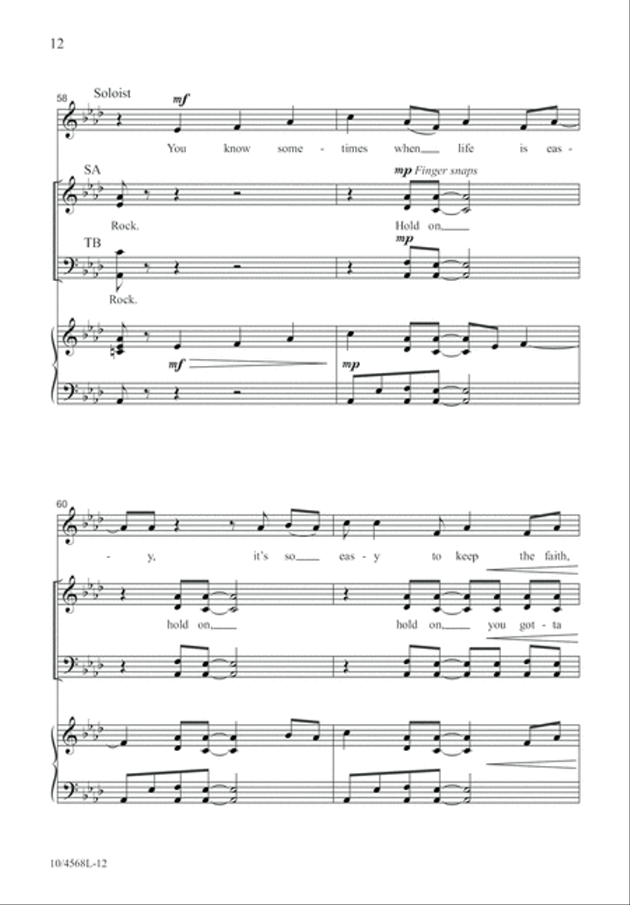 Hold On to the Rock 4-Part scores gallery preview page 13