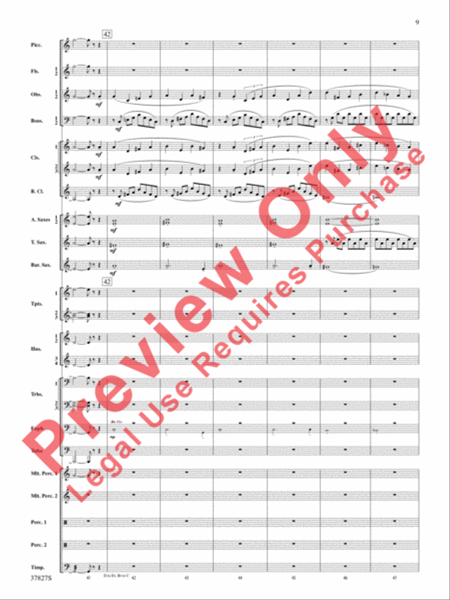 The Winged Stallion Concert Band scores gallery preview page 10