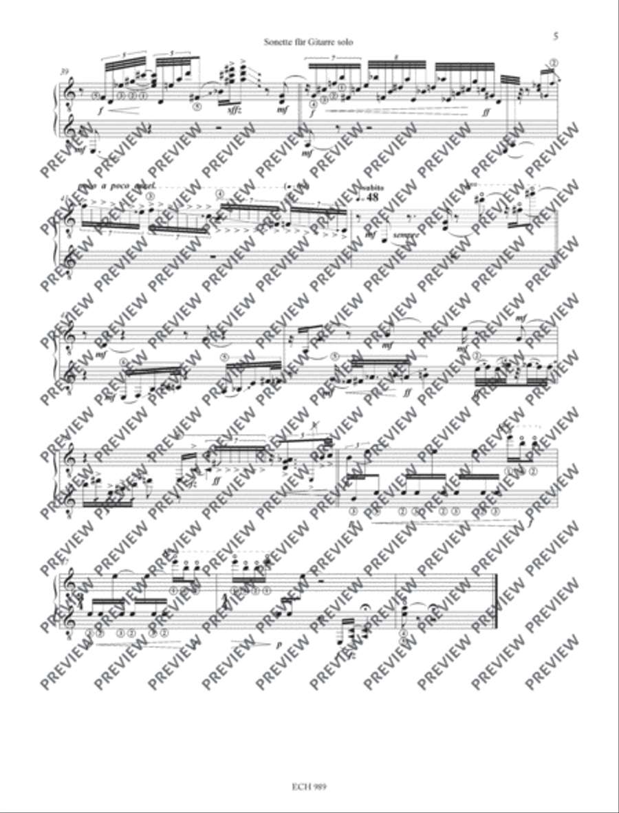Sonette Sonette Guitar scores gallery preview page 6