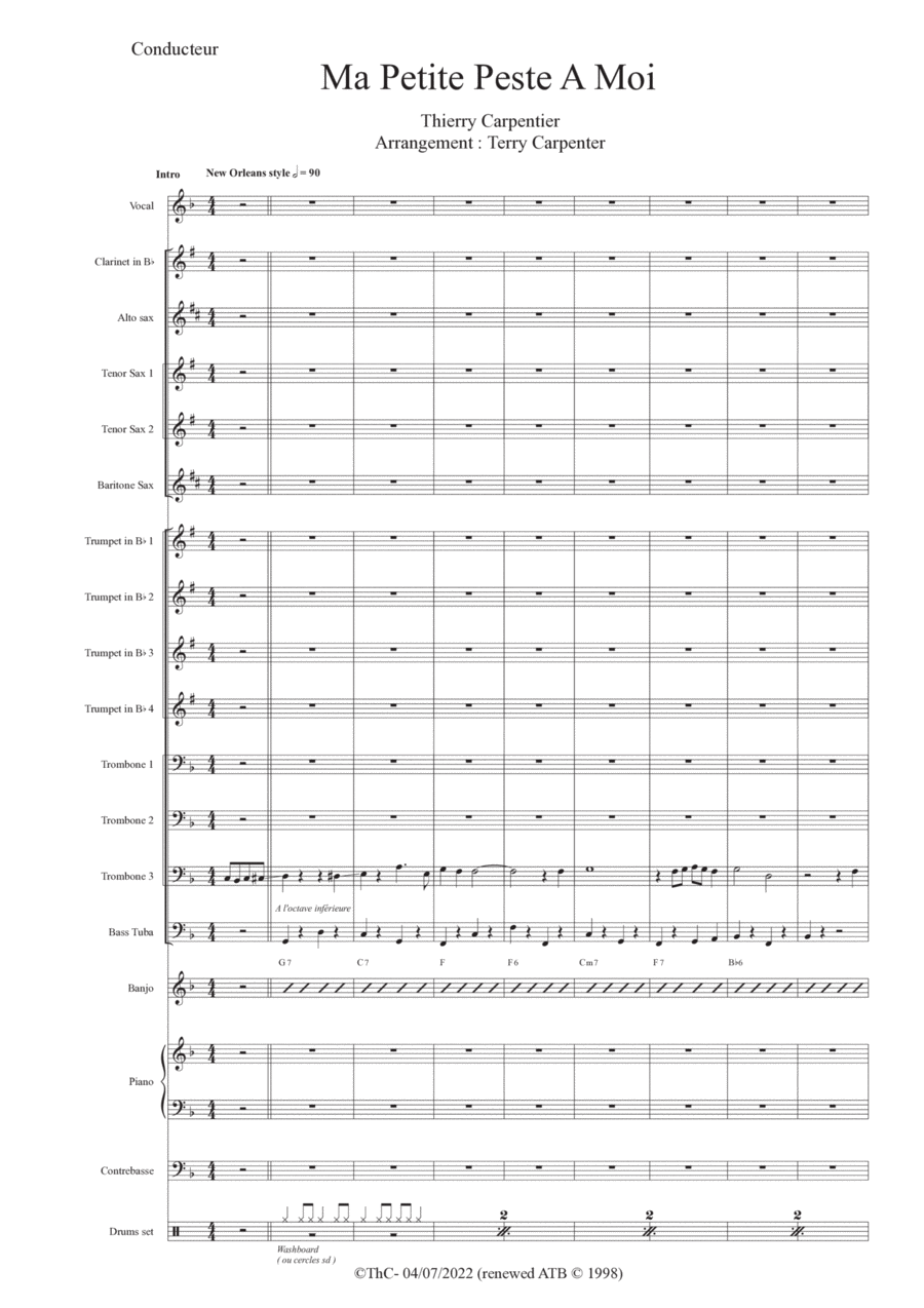 Ma Petite Peste A Moi Ma Petite Peste A Moi Jazz Ensemble scores gallery preview page 1