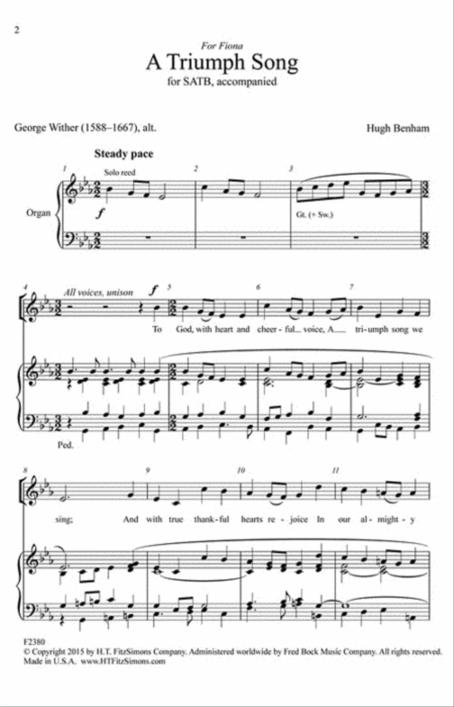 A Triumph Song 4-Part scores gallery preview page 2
