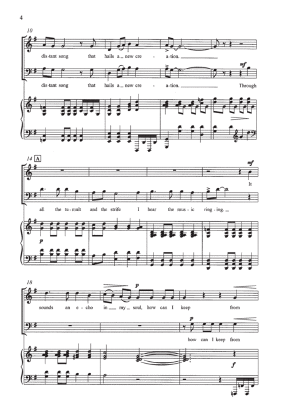 How Can I Keep from Singing? How Can I Keep from Singing? 4-Part scores gallery preview page 4