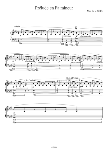 Prélude en Fa mineur / Prelude in F minor