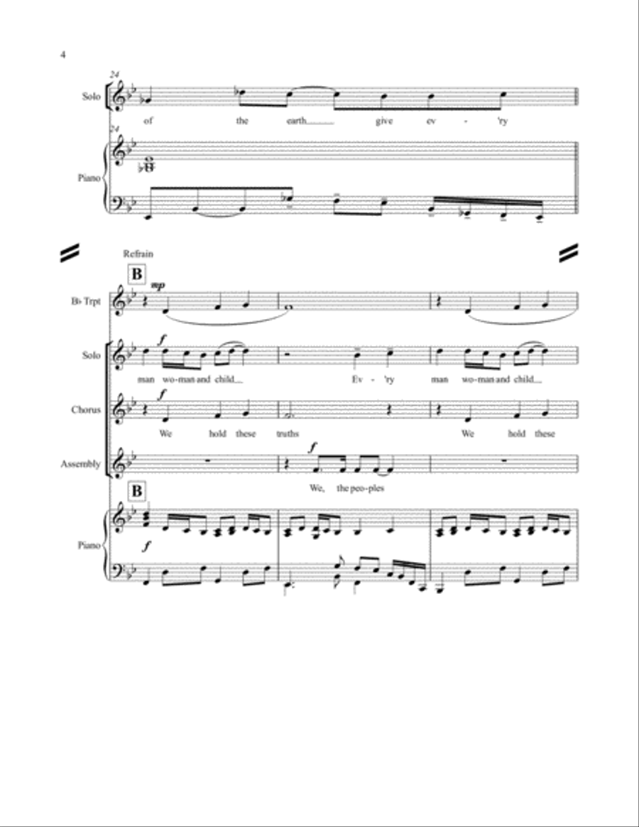 Every Man, Woman, and Child - Full Score - Bb Major Choir scores gallery preview page 4
