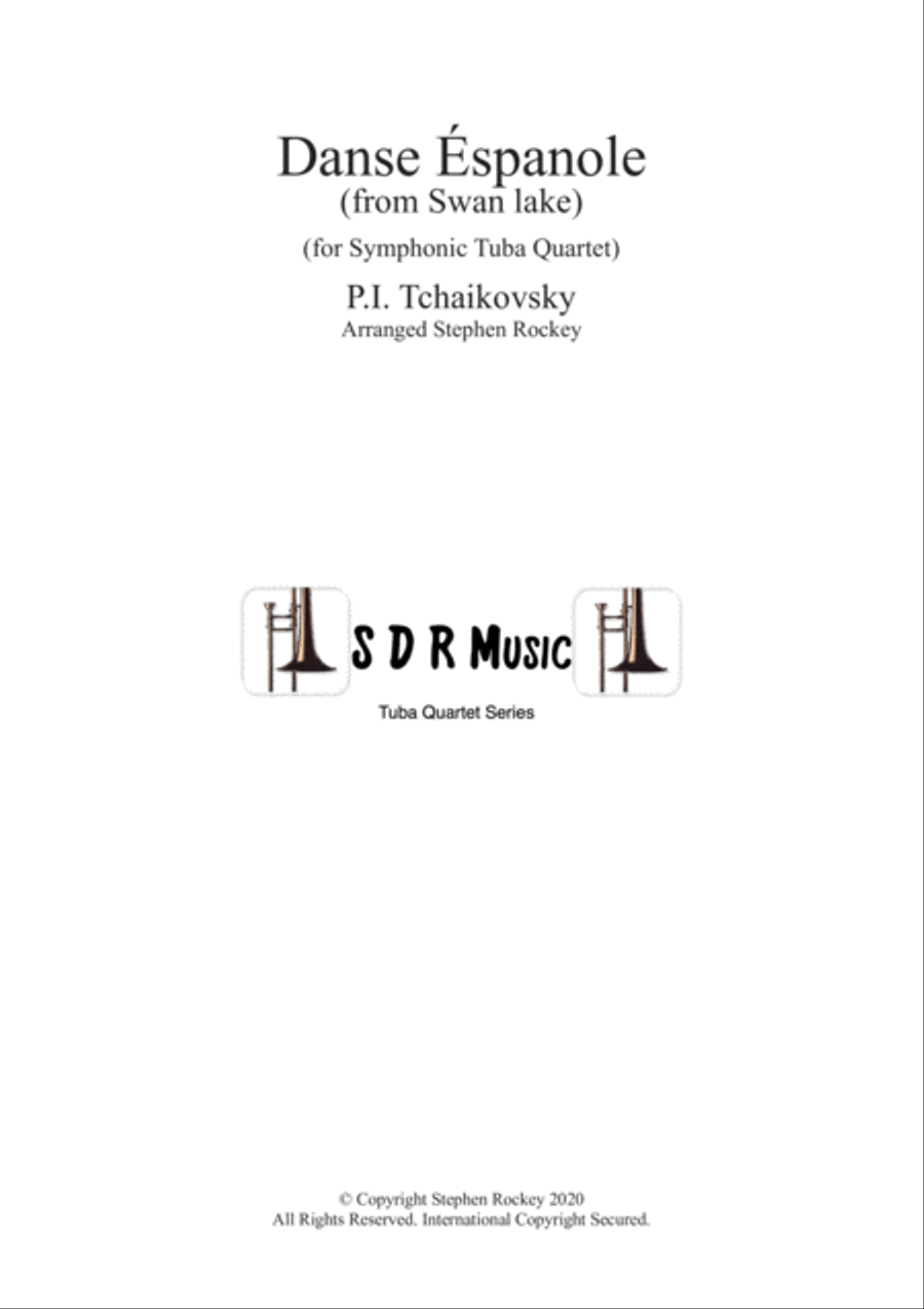 Spanish Dance from Swan Lake for Symphonic Tuba Quartet Tuba Quartet scores gallery preview page 1