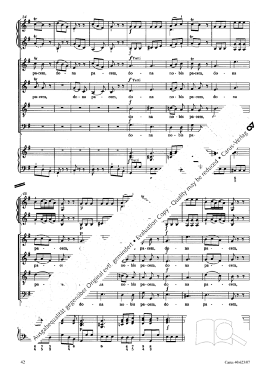 Missa brevis in G major Missa brevis in G major 4-Part scores gallery preview page 43