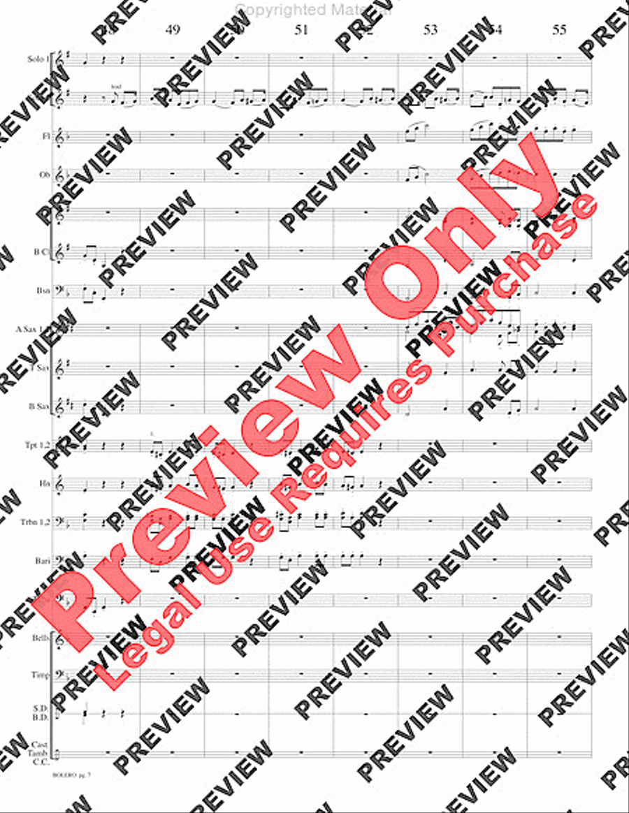 Bolero Concert Band scores gallery preview page 10