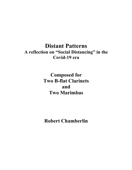 Distant Patterns for two Bb Clarinets and two marimbas image number null