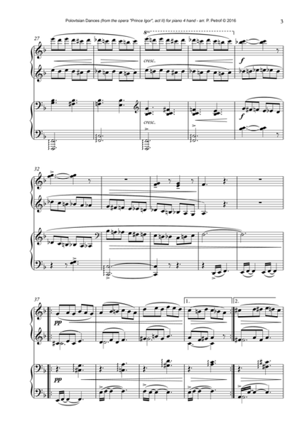A. Borodin - ''Polovtsian Dances'' for piano 4 hands image number null