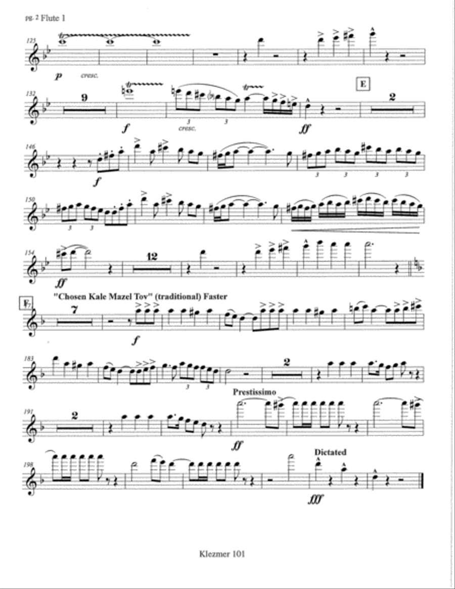 Klezmer 101 Orchestral version from Klezmer Concerto for Clarinet and Wind Orchestra - set of parts Full Orchestra scores gallery preview page 2
