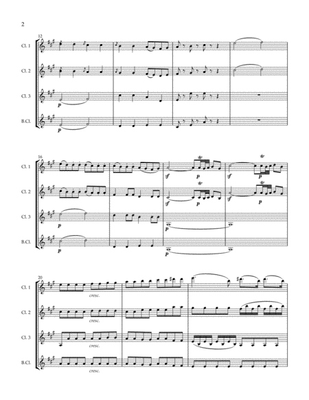 "Allegro" from Eine Klein Nachtmusik (K. 525) - W. A. Mozart - Arranged by John M. Licari (Clarinet