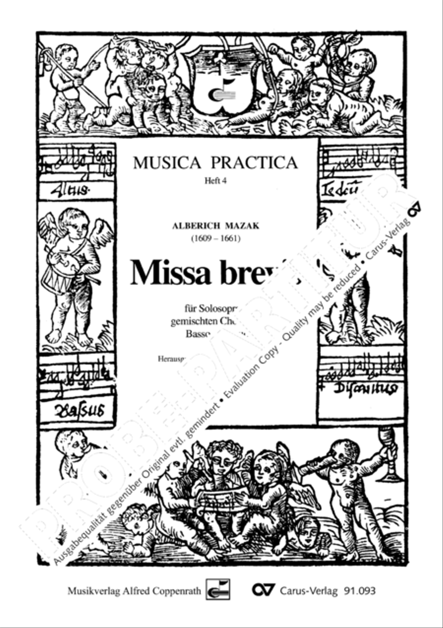 Missa brevis 4-Part scores gallery preview page 2