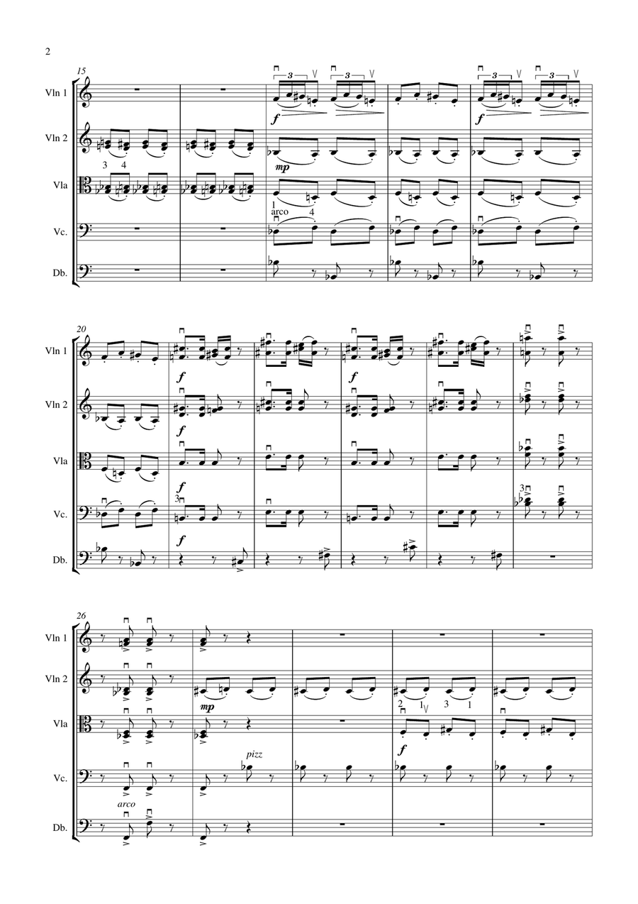 Psycho (theme) String Orchestra scores gallery preview page 2