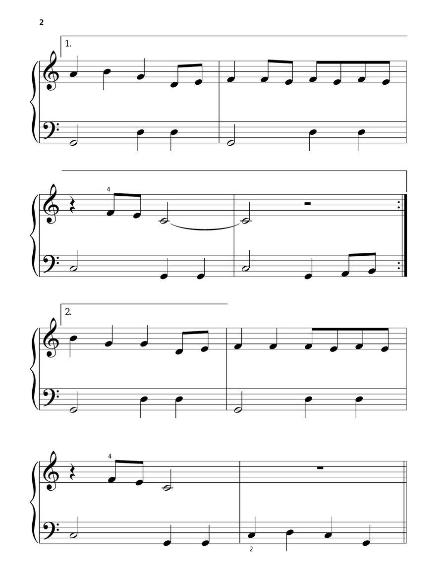 Kiss The Girl (from The Little Mermaid) Easy Piano scores gallery preview page 2