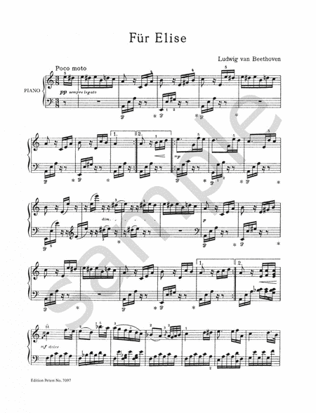 Für Elise WoO 59 for Piano