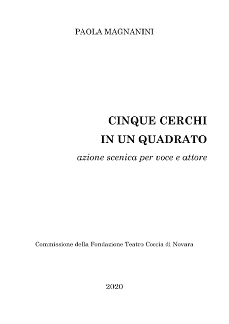 Paola Magnanini: CINQUE CERCHI IN UN QUADRATO (ES-22-062) Voice scores gallery preview page 3