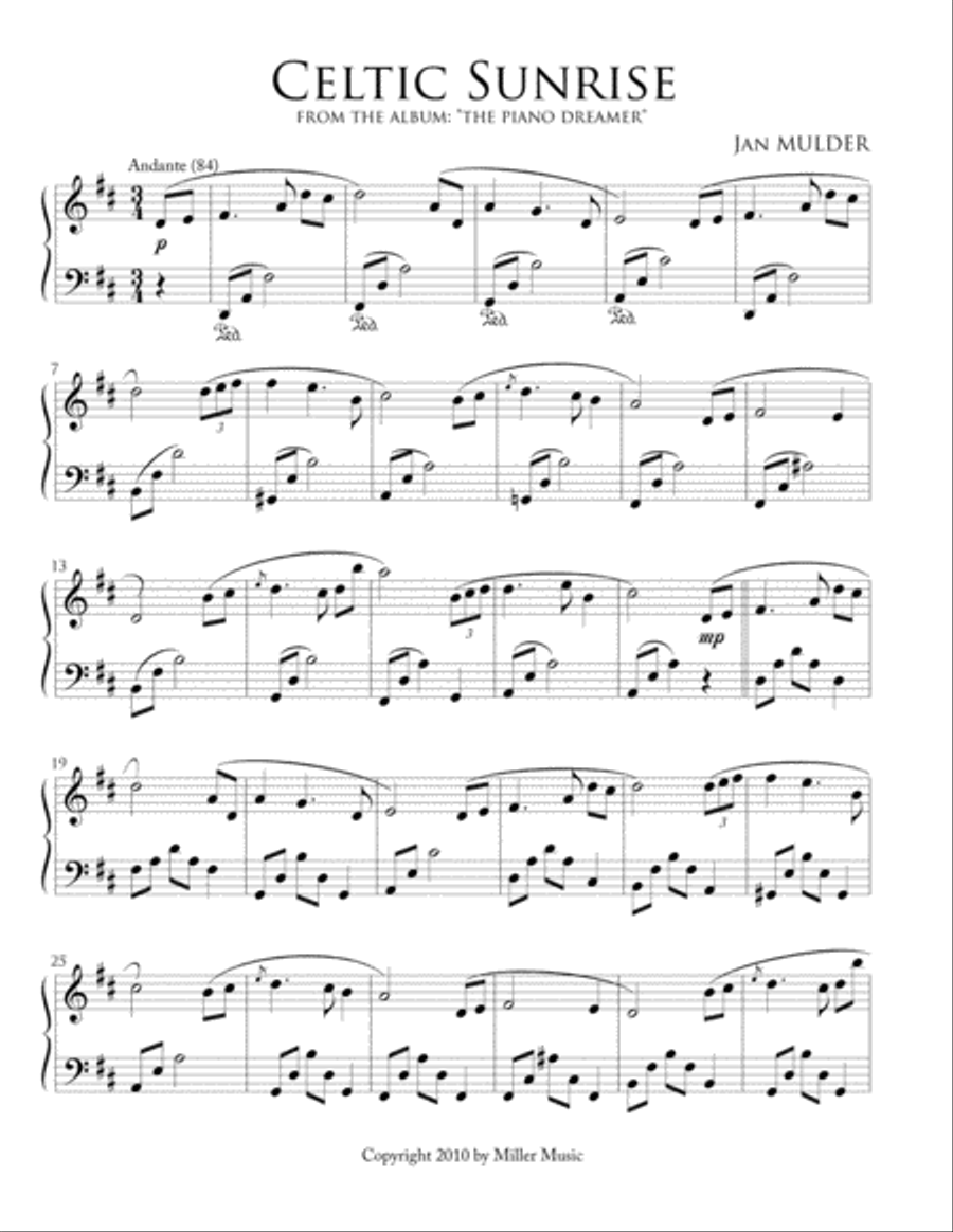 Celtic Sunrise Celtic Sunrise Piano Solo scores gallery preview page 1
