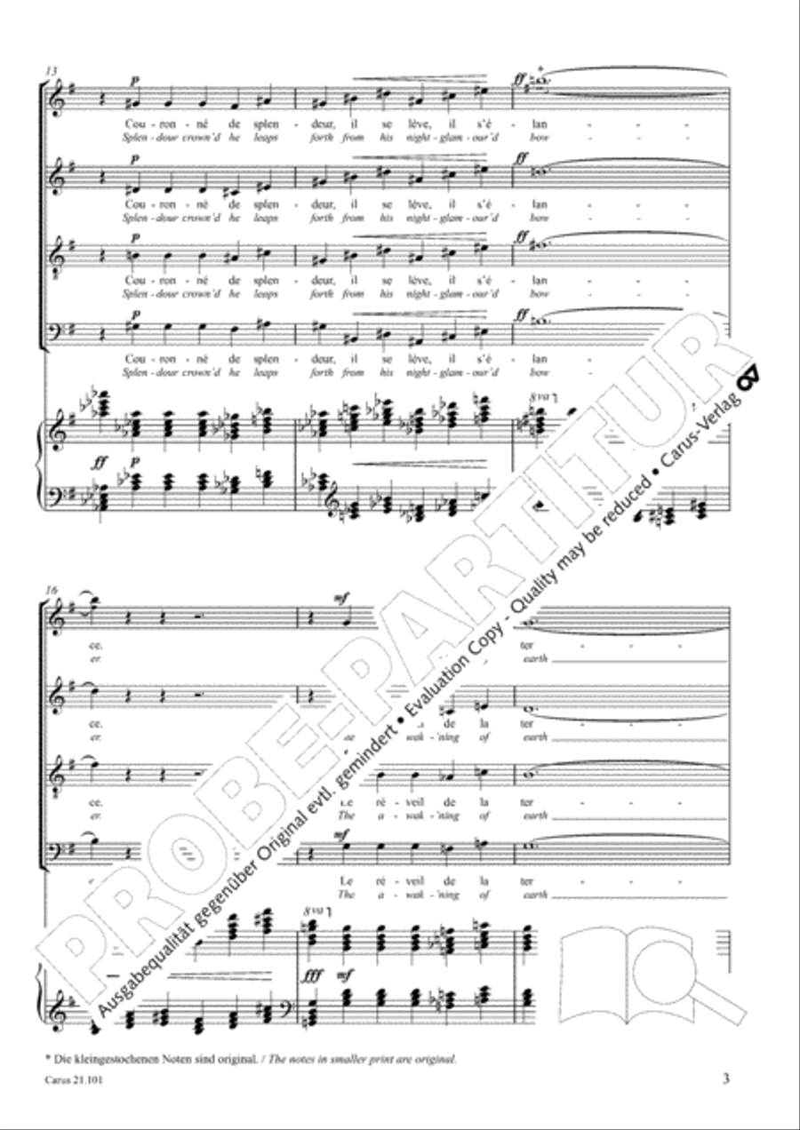 Hymne to the Sun, LB 24 4-Part scores gallery preview page 8