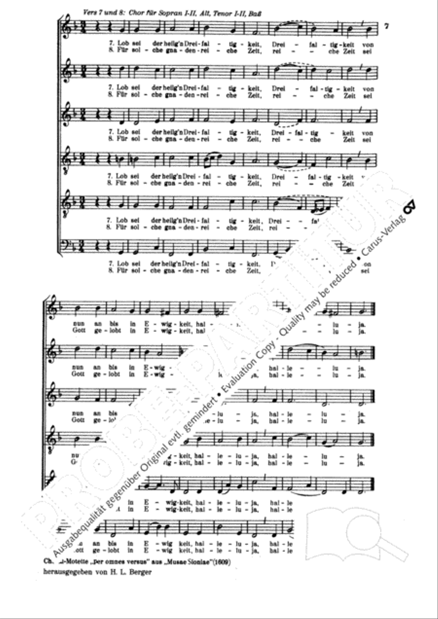 A babe is born in Bethlehem (Ein Kind geborn zu Bethlehem) Choir scores gallery preview page 7