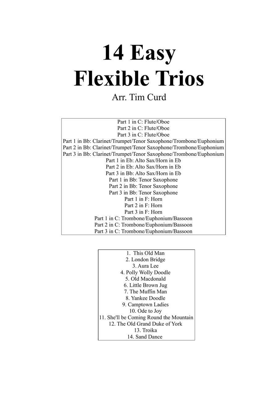 14 Easy Flexible Trios Large Ensemble scores gallery preview page 1