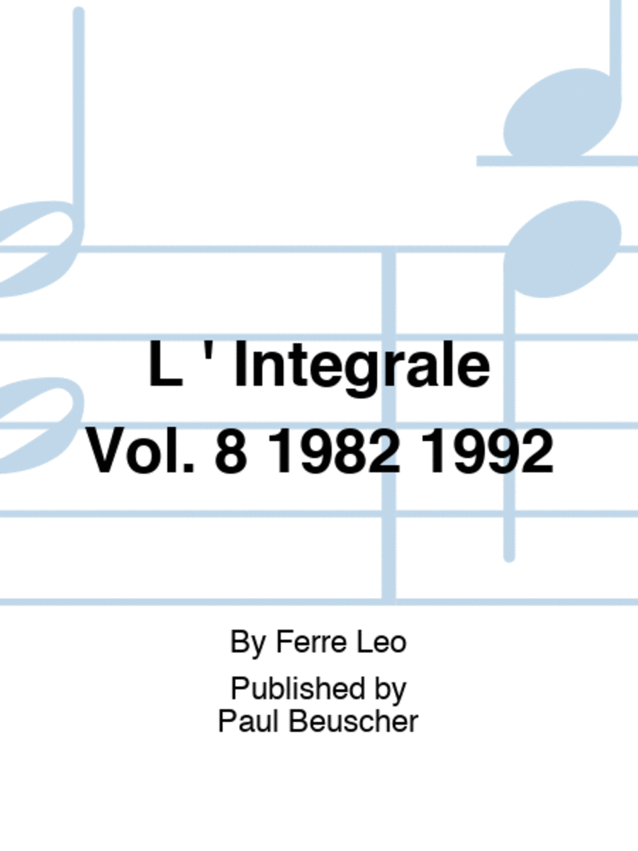 L ' Integrale Vol. 8 1982 1992