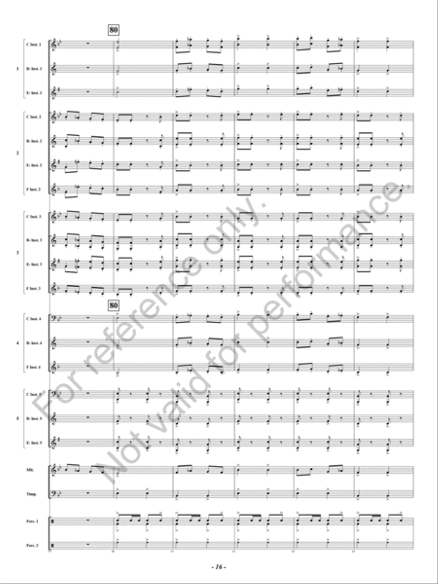 Infernal Galop Concert Band scores gallery preview page 17
