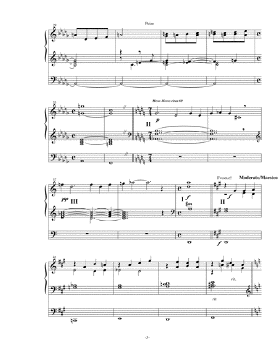 Ancient Processional #7 Paean Organ Solo scores gallery preview page 3