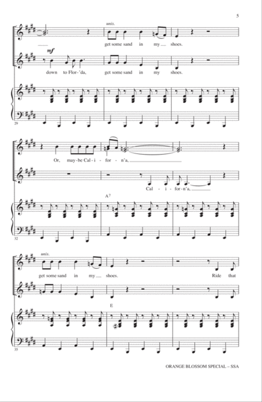 Orange Blossom Special SSA scores gallery preview page 4