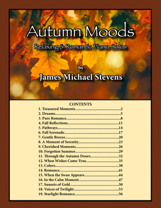 Book cover for Autumn Moods Piano Book