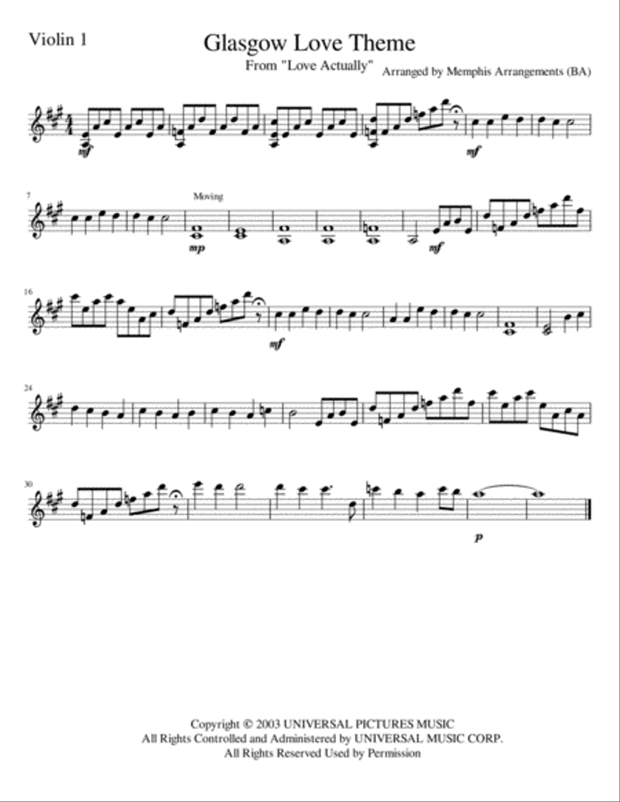 Glasgow Love Theme Glasgow Love Theme String Quartet scores gallery preview page 4