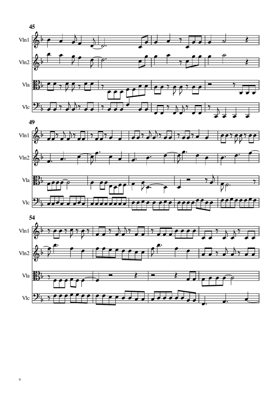 Marry You String Quartet scores gallery preview page 4