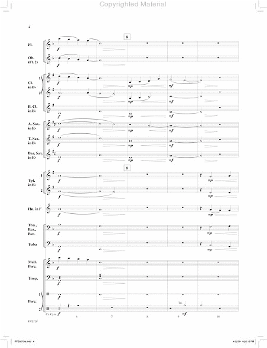 In a Quiet Place Concert Band scores gallery preview page 5