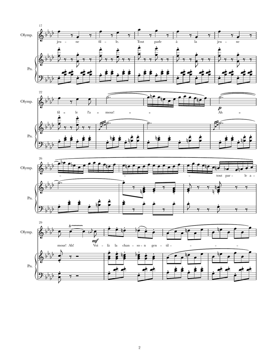 L'oiseaux Dans la Charmille (Doll's Aria) Small Ensemble scores gallery preview page 2