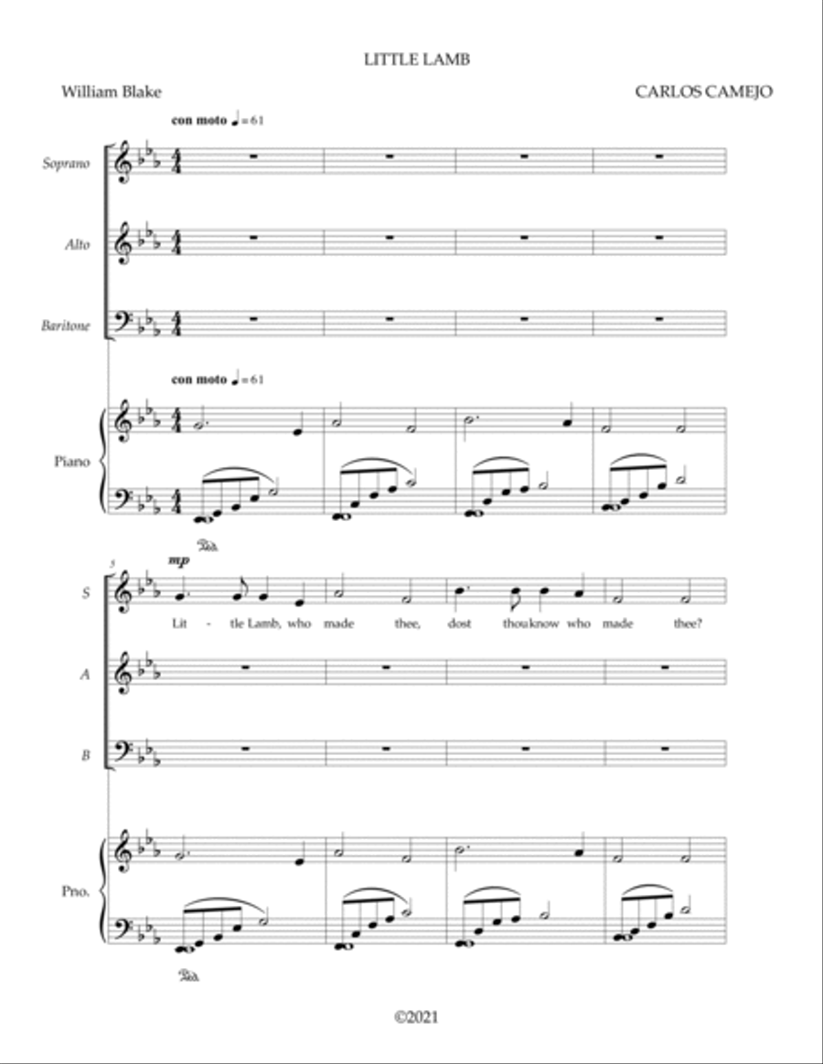 Little Lamb Little Lamb Small Ensemble scores gallery preview page 2