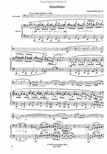 Reise-Bilder für Violoncello und Klavier op. 11 (1858)