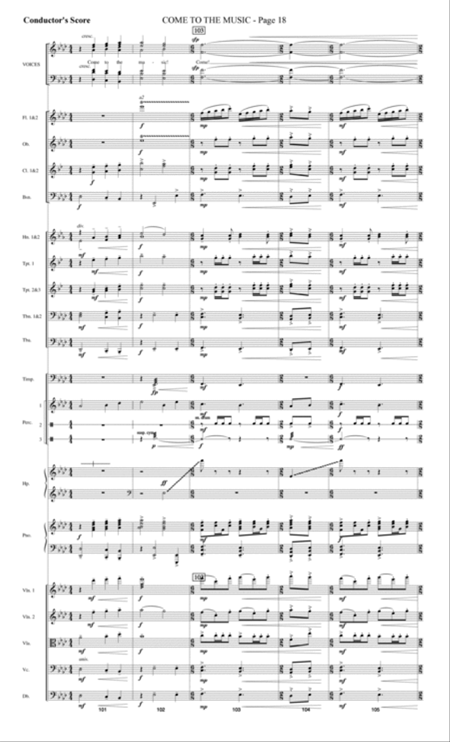 Come to the Music - Score Choir scores gallery preview page 18