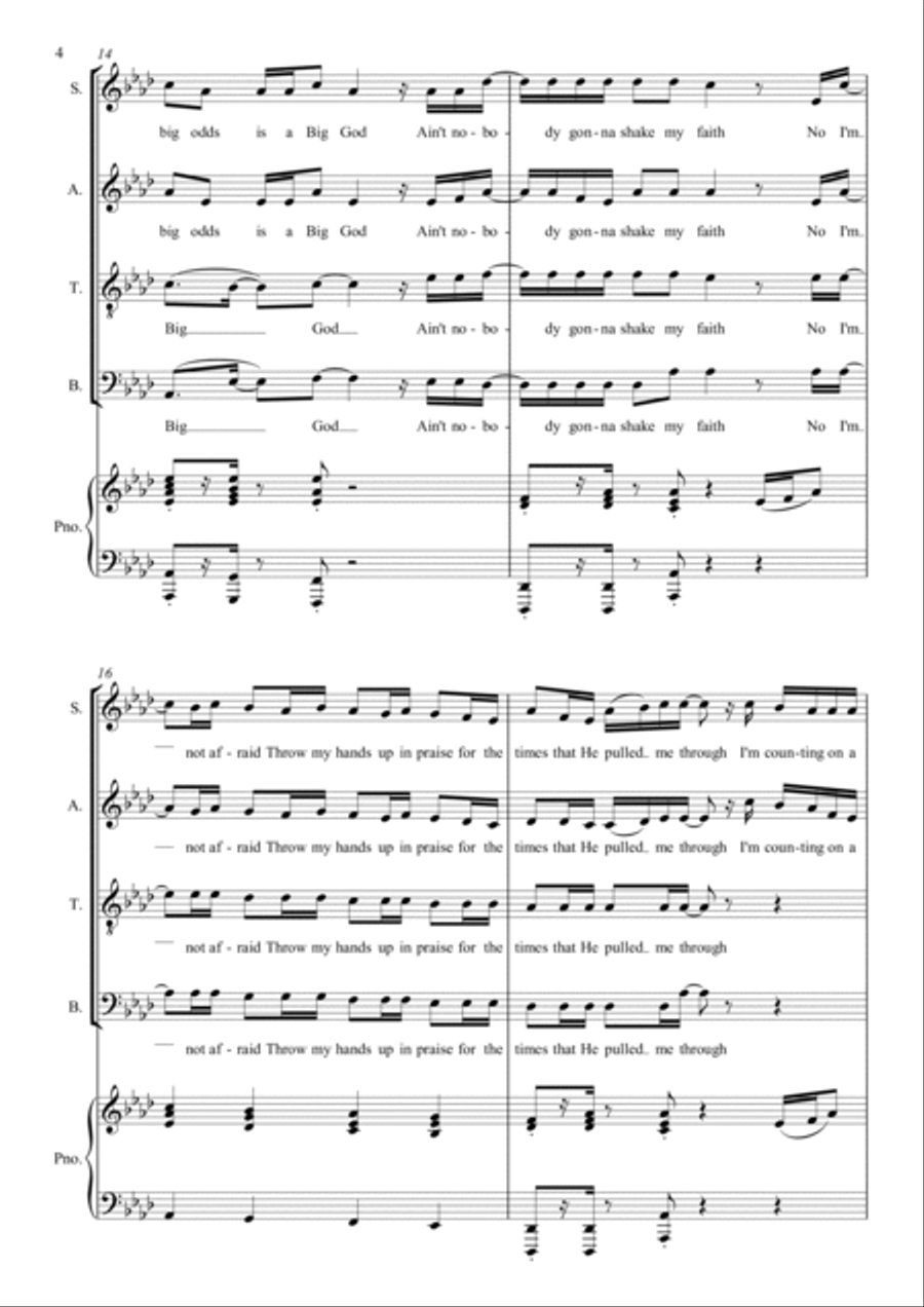 Big God 4-Part scores gallery preview page 4