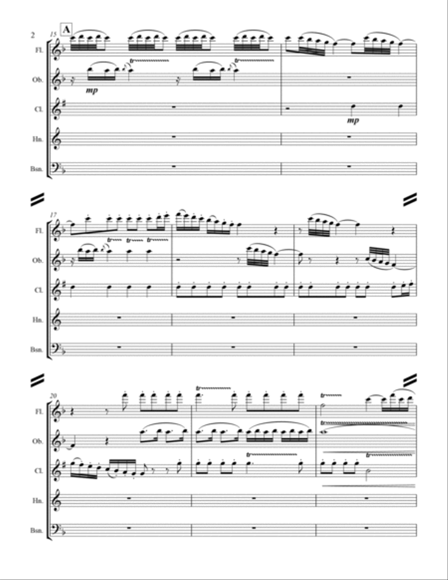 The Four Seasons - La Primavera (for Woodwind Quintet) Woodwind Quintet scores gallery preview page 3