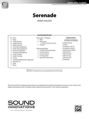 Book cover for Serenade: Score