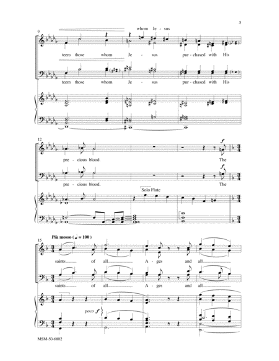The Saints of God Divisi scores gallery preview page 3