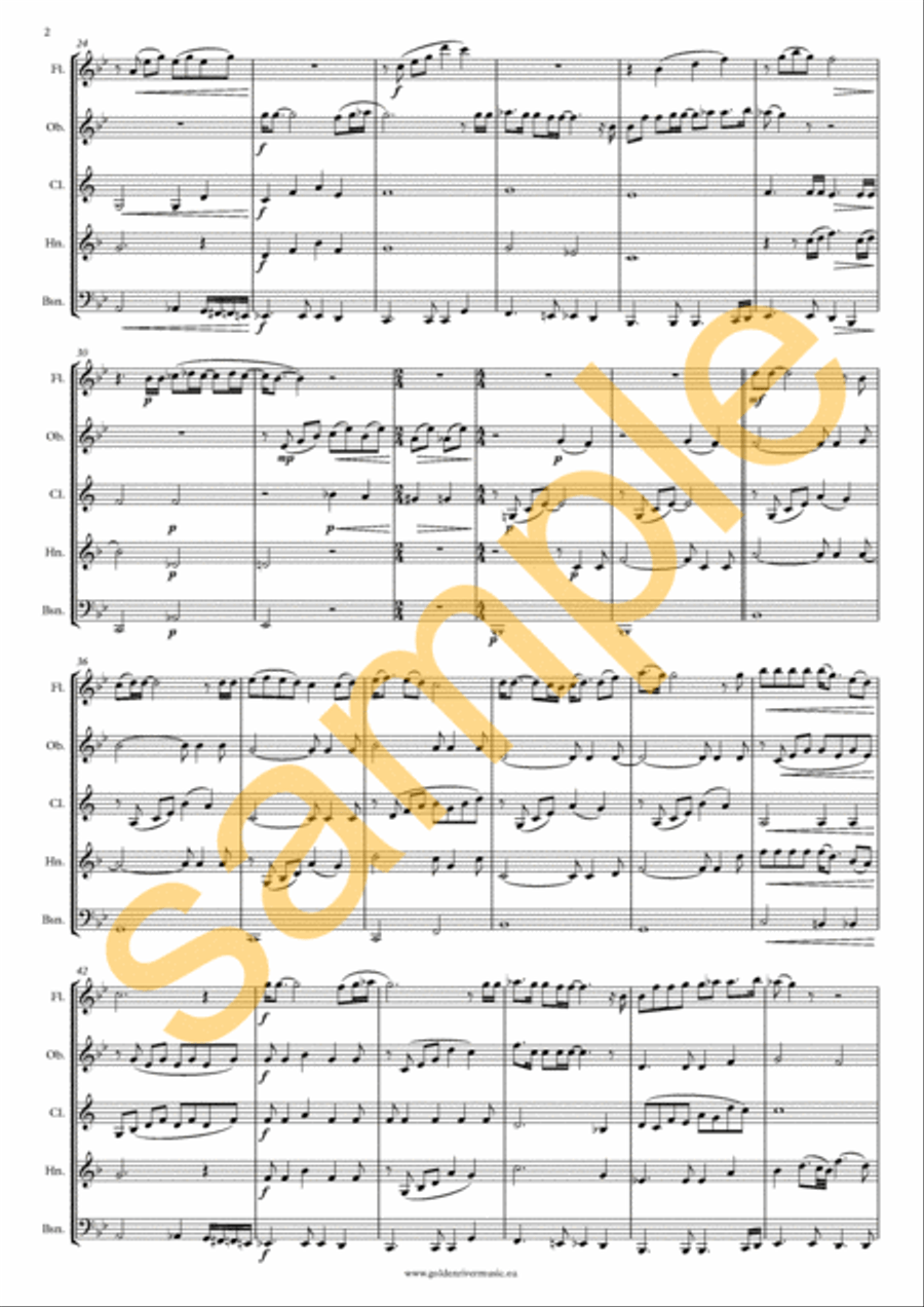 Bohemian Rhapsody - woodwind quintet Woodwind Quintet scores gallery preview page 3