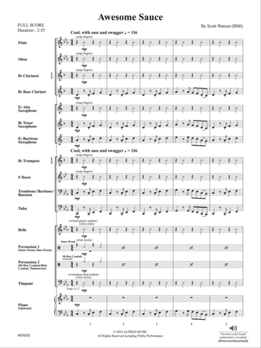 Awesome Sauce: Score Concert Band scores gallery preview page 2