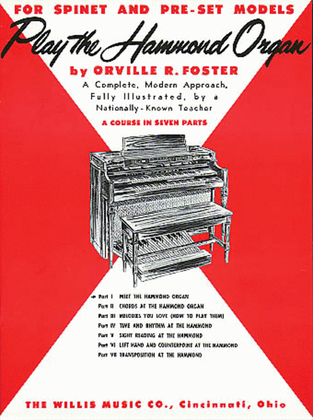 Book cover for Play the Hammond Organ Pt 1