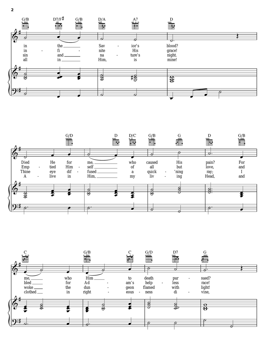 And Can It Be That I Should Gain Piano, Vocal, Guitar scores gallery preview page 2