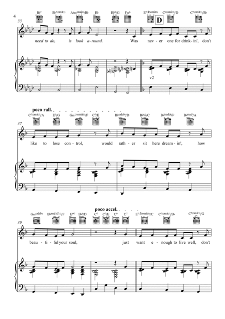 All We Need Piano, Vocal, Guitar scores gallery preview page 4