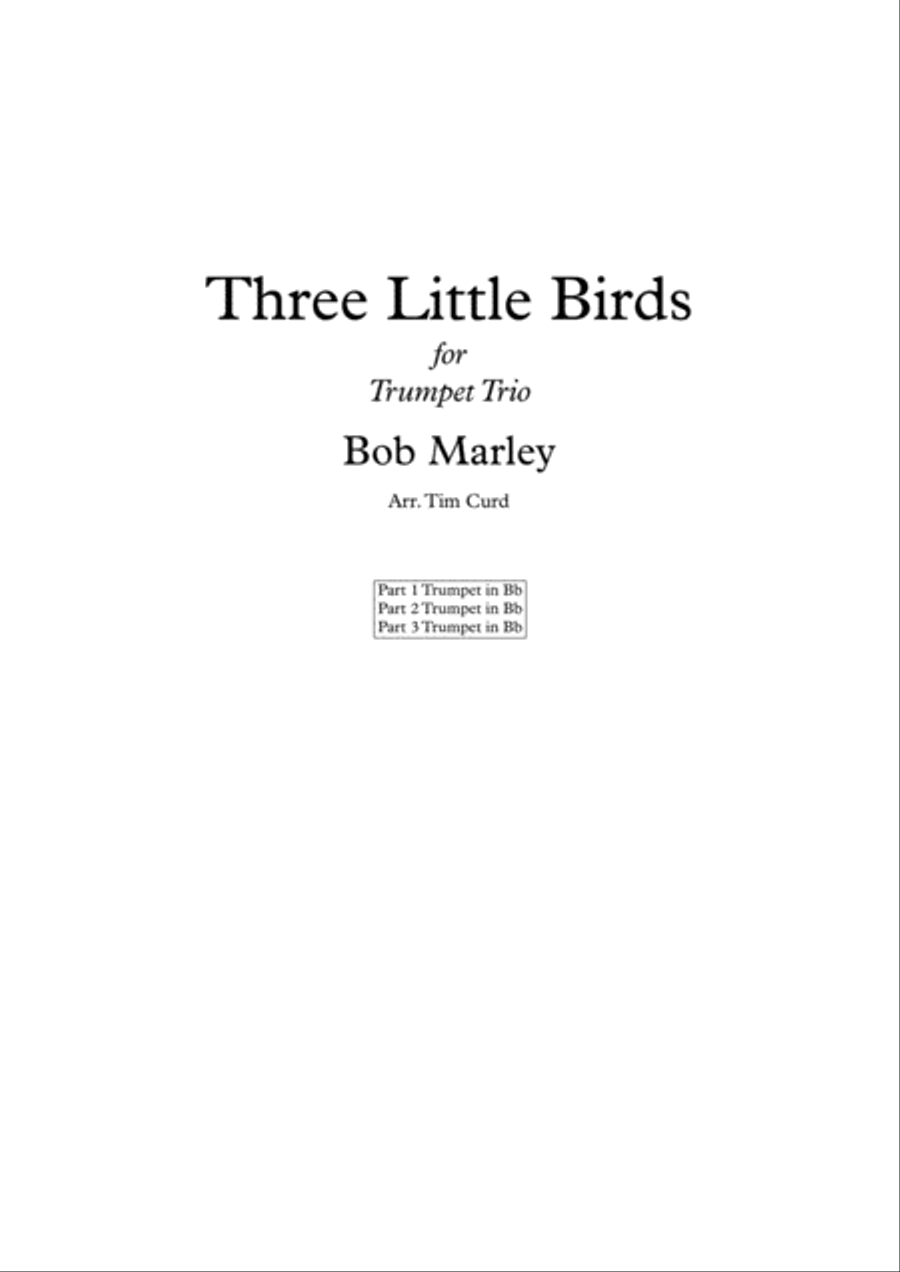 Three Little Birds Trumpet Solo scores gallery preview page 1