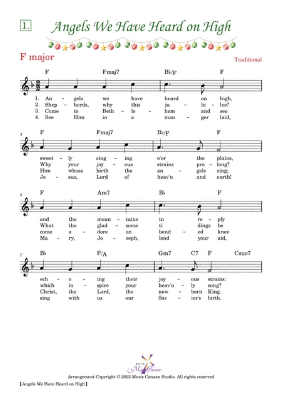 20 Christmas Lead Sheets Piano scores gallery preview page 3
