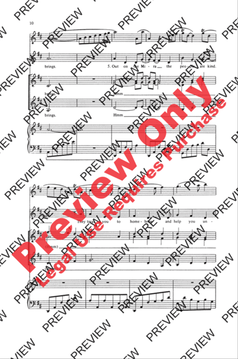 Song for the Mira Women's Choir scores gallery preview page 10