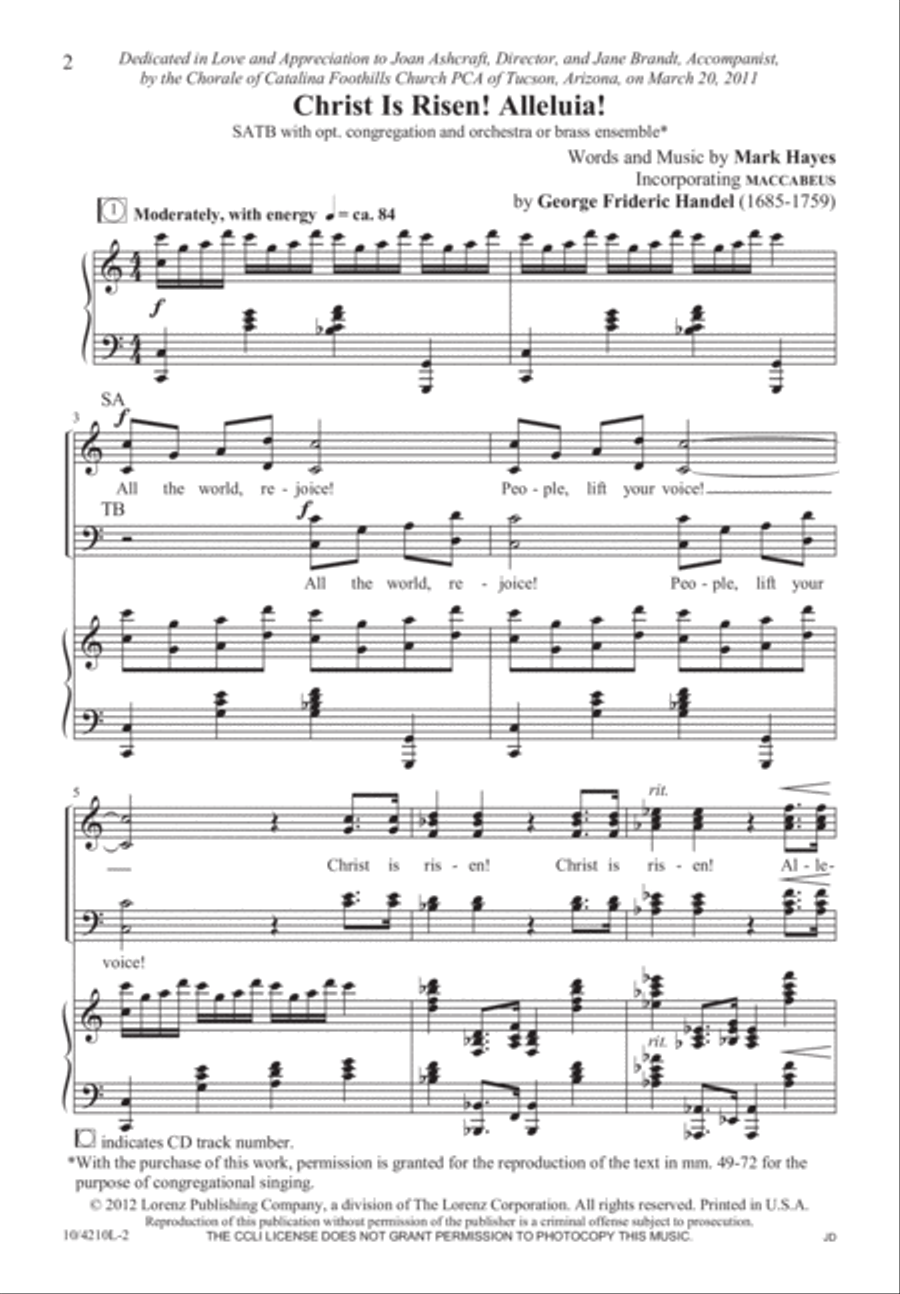 Christ Is Risen! Alleluia! 4-Part scores gallery preview page 2